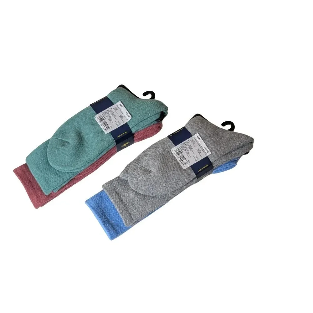 Polo Ralph Lauren Mens 4 Pair Crew Socks Collegiate Varsity Sz 10-13 NWT